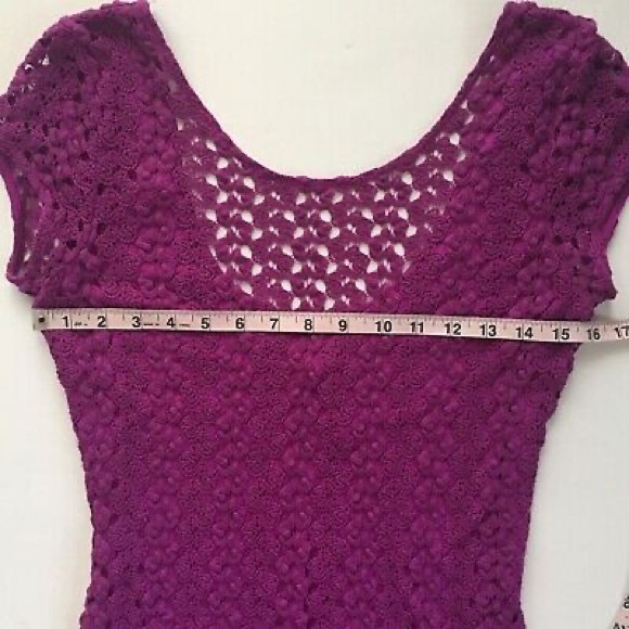 F6 *3 for $15* Free people magenta pink knit bodycon mini dress - Picture 10 of 12